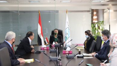 صورة وزيرة البيئة تلتقى بالأمين العام للاتحاد العربى للأسمدة لبحث سبل التعاون فى مجال حماية البيئة