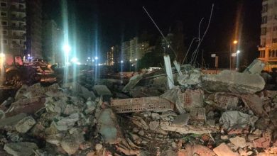 صورة ازالة مبني نادي قحافة بالغربية