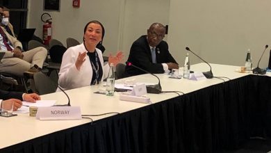 صورة وزيرة البيئة تشارك بجلسة التكيف والأضرار والخسائر بإيطاليا