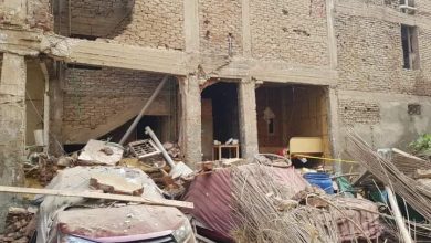 صورة إصابة شخصين في حادث انفجار ماسورة غاز منزل فى  “كفر طهرمس”