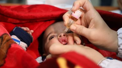 صورة تطعيم  8 ملايين طفل ضد شلل الأطفال