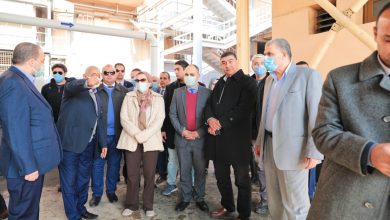 صورة فؤاد تتفقد وحدة معالجة مياه الصرف الصناعي بشركة “دومتى”