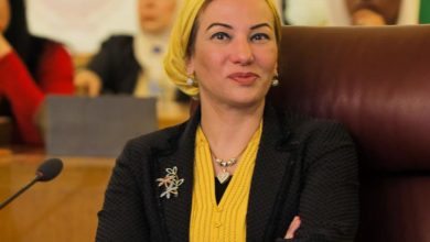 صورة تكريم وزيرة البيئة فى حفل جوائز المرأة العربية للمسئولية المجتمعية 