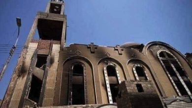 صورة وفاة 41 مواطنا في حريق كنيسة الشهيد أبوسيفين بإمبابة.. و12 مصابا