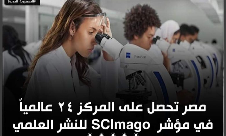 مصر تحصل على المركز 24 عالمياً في مؤشر SCImago للنشر العلمي