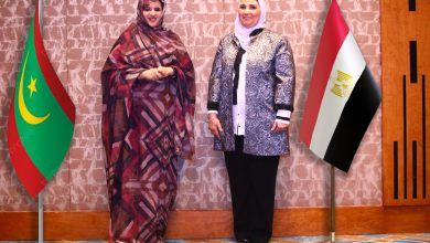 صورة وزيرة التضامن تلتقى نظيرتها الموريتانية بمؤتمر التنمية الاجتماعية