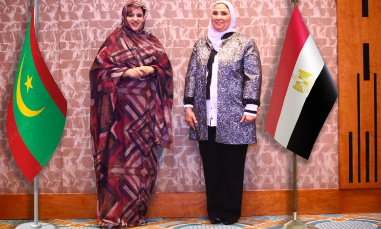 وزيرة التضامن تلتقى نظيرتها الموريتانية بمؤتمر التنمية الاجتماعية