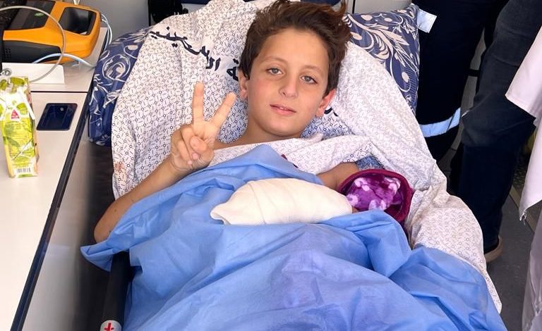 نقل الطفل الفلسطيني «عبدالله كحيل» إلى مستشفى معهد ناصر