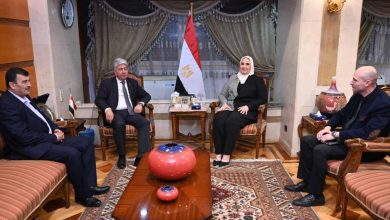 صورة “القباج” تلتقي نظيرها الفلسطيني فى اجتماعات مجلس وزراء الشئون الاجتماعية العرب