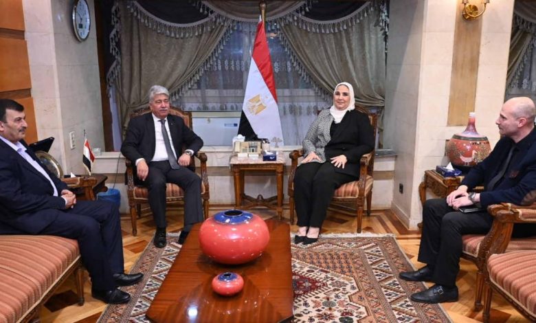 وزيرة التضامن تلتقي نظيرها الفلسطيني فى اجتماعات مجلس وزراء الشئون الاجتماعية العرب