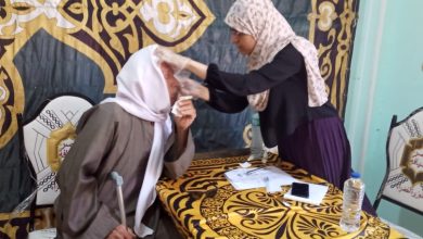 صورة قافلة طبية شاملة من جامعة قناة السويس إلى الجزيرة الخضراء بالتل الكبير