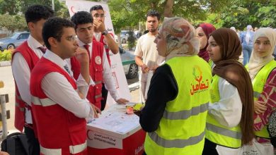 صورة إطلاق حملة ” RED WEEK” بالجامعات