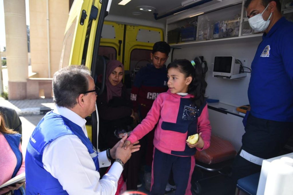 وزيرا الصحة والتضامن يتفقدان الحالة الصحية للمرضى والمصابين بمعبر "رفح "البري