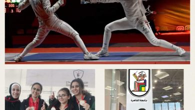 صورة الطالبة” العنود حجازى”تفوز بذهبية بطولة الجمهورية لسلاح السيف