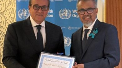 صورة على هامش فعاليات الدورة الـ 78 لجمعية الصحة العالمية بـ«جنيف»..مصر خالية من “الملاريا”