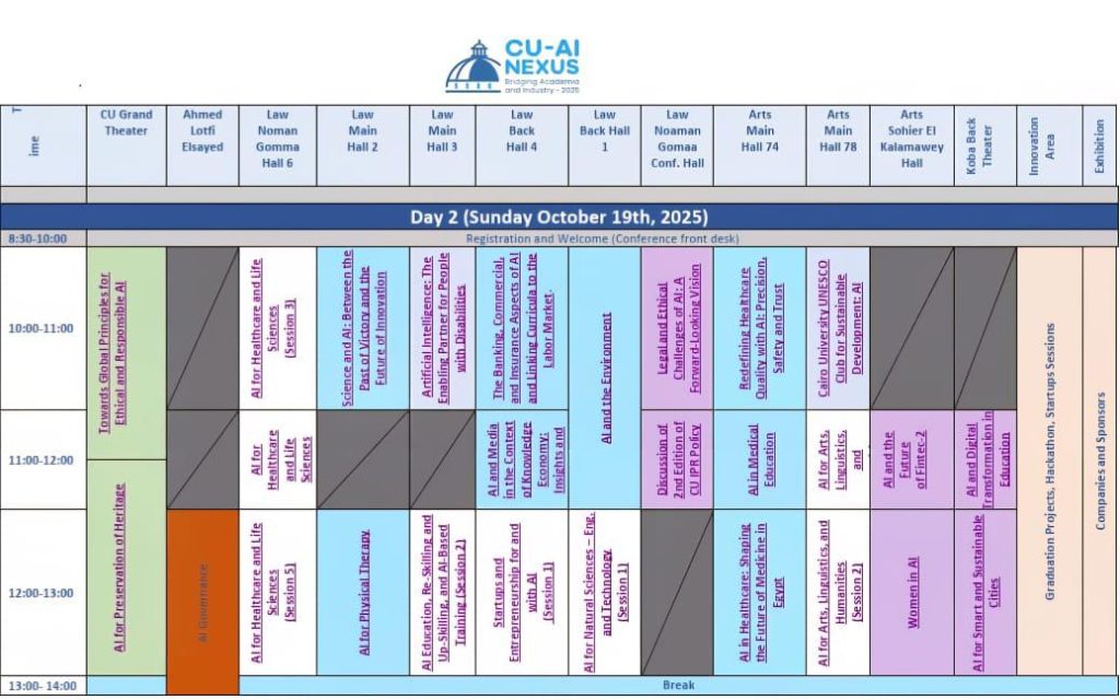 أجندة حافلة لمؤتمر جامعة القاهرة الدولي الأول للذكاء الاصطناعي