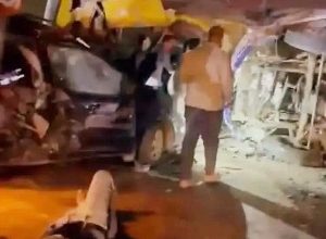 صورة مصرع شخصين وإصابة العشرات في حادث  طريق (القاهرة – السويس)