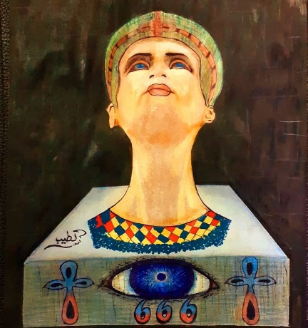 لوحة نفرتيتي للفنان خالد الطيب