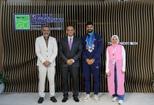 صورة طالب بجامعة “الجلالة”يحصد ذهبيتين وفضية وبرونزية في كأس مصر للتايكوندو
