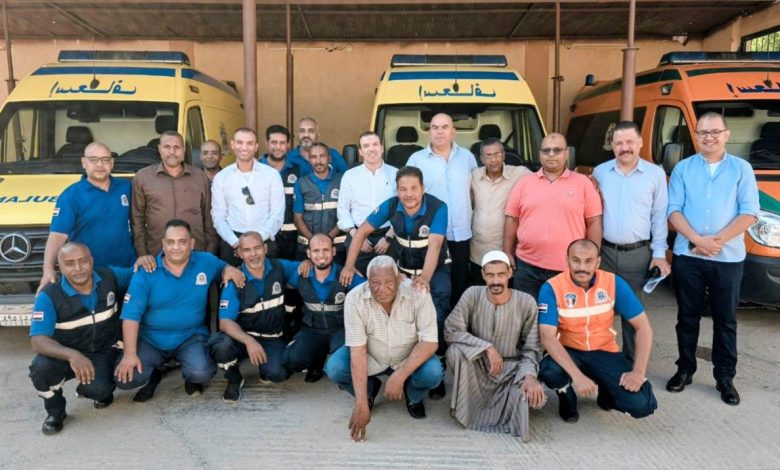 جولة تفقدية لرئيس هيئة الإسعاف المصرية لفرع قنا