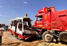 صورة “قنصوة”يتابع الحالة الصحية للطلاب المصابين في حادث تصادم أتوبيس بنى سويف